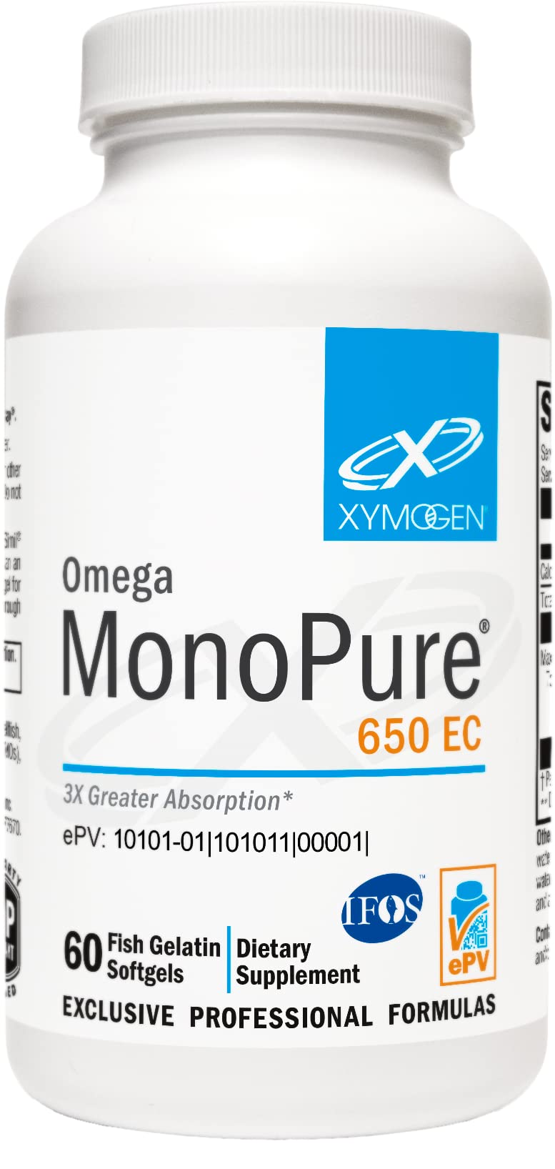 Foto 2 pulgar | Suplemento De Aceite De Pescado Xymogen Omega Monopure 650 Ec 60 Cápsulas Blandas - Venta Internacional.