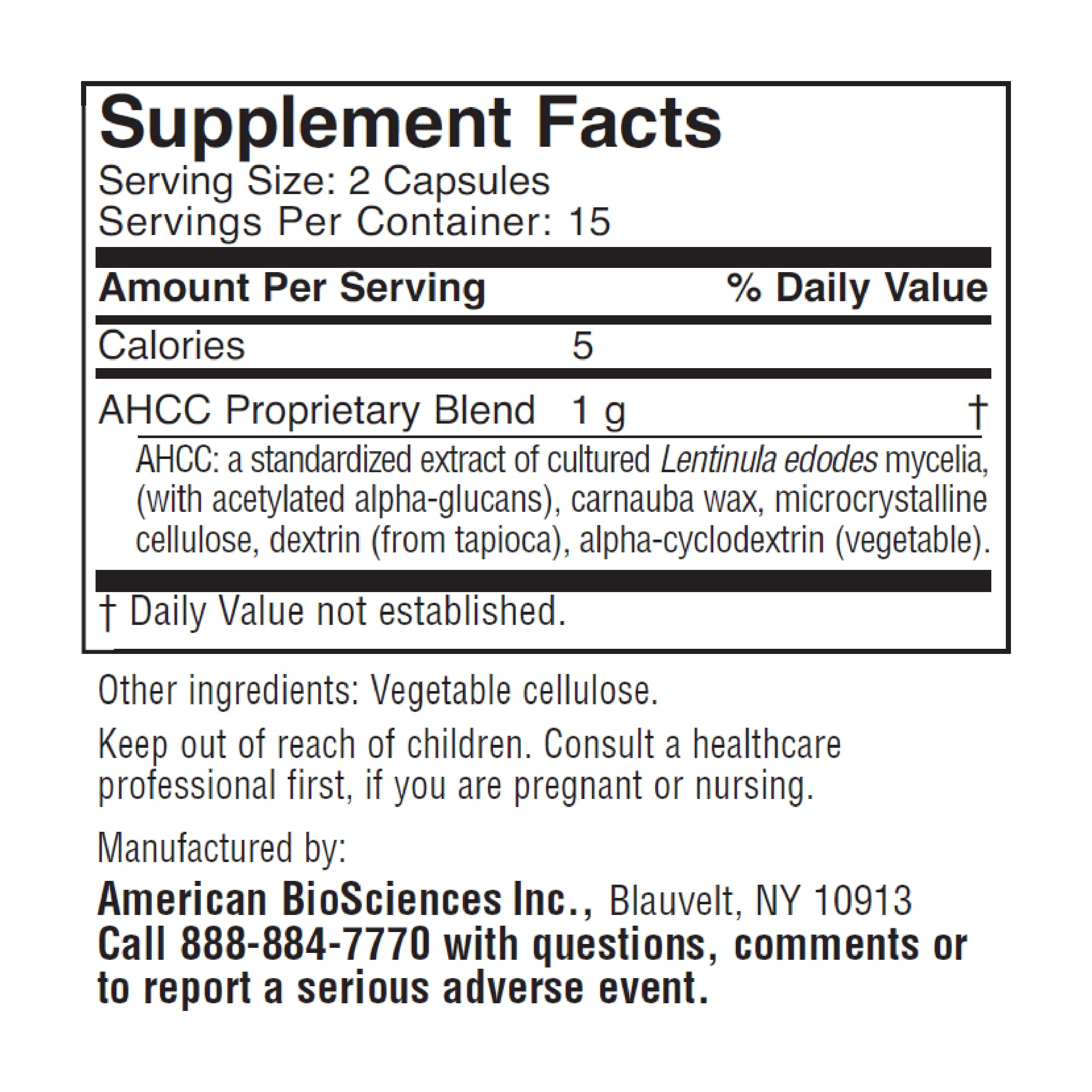 Foto 3 pulgar | Suplemento American Biosciences Immpower Ahcc 500 Mg 30 Cápsulas - Venta Internacional.