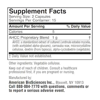 Foto 2 | Suplemento American Biosciences Immpower Ahcc 500 Mg 30 Cápsulas - Venta Internacional.