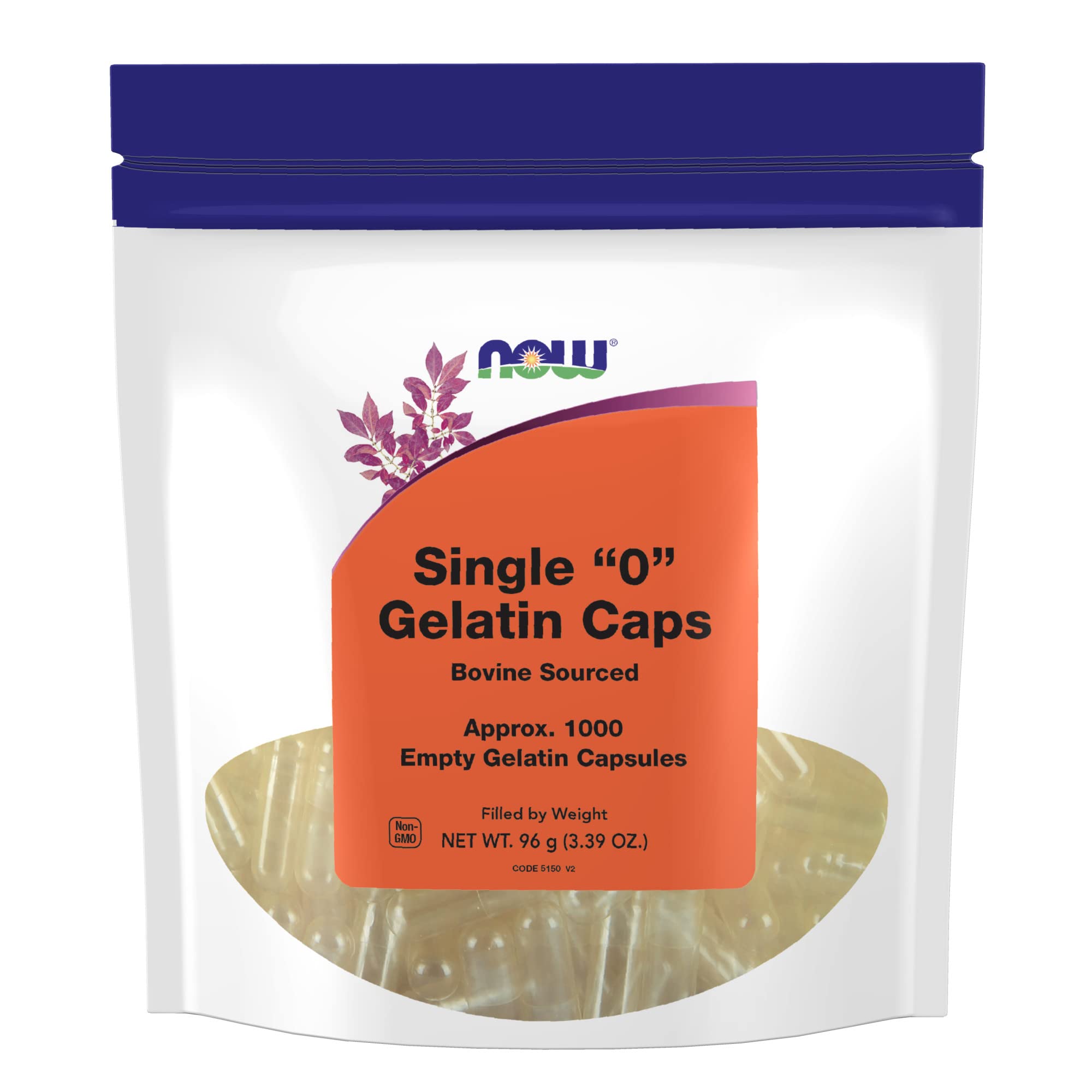 Foto 1 | Cápsulas Vacías De Gelatina Now Foods Single 0 Bovine 1000 Cápsulas - Venta Internacional.