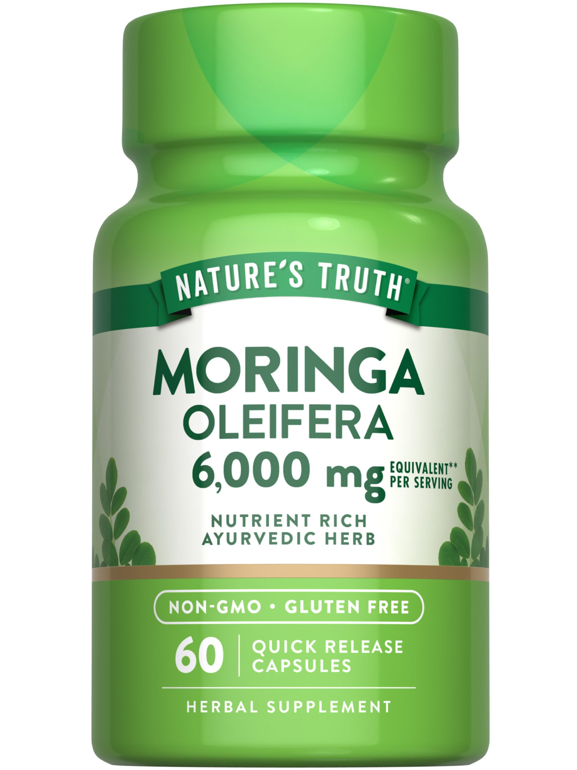 Foto 2 pulgar | Suplemento Nature's Truth Moringa Oleifera 6000 Mg 60 Cápsulas - Venta Internacional.