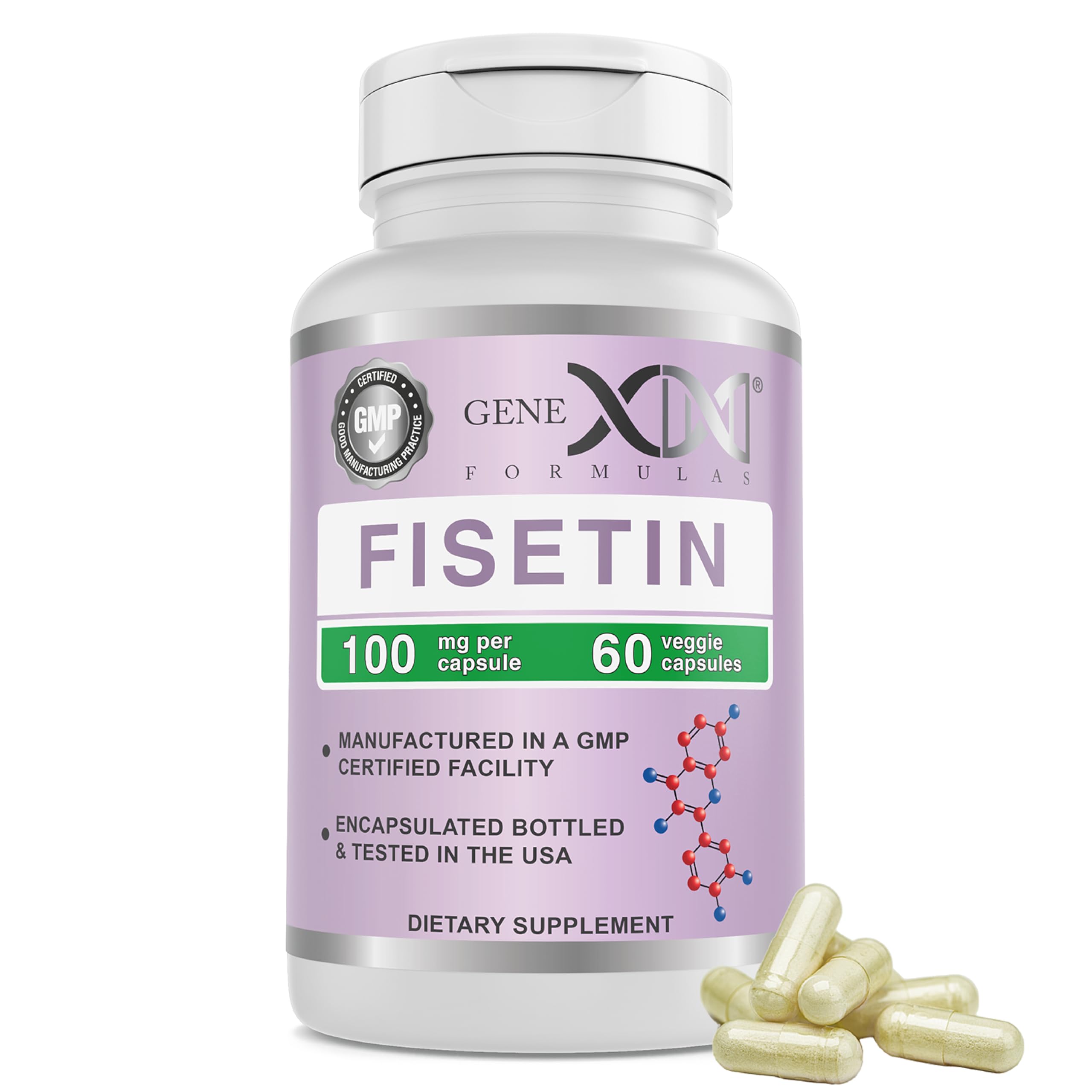 Foto 2 pulgar | Suplemento Genex Formulas Fisetin 100 Mg 60 Cápsulas - Venta Internacional.