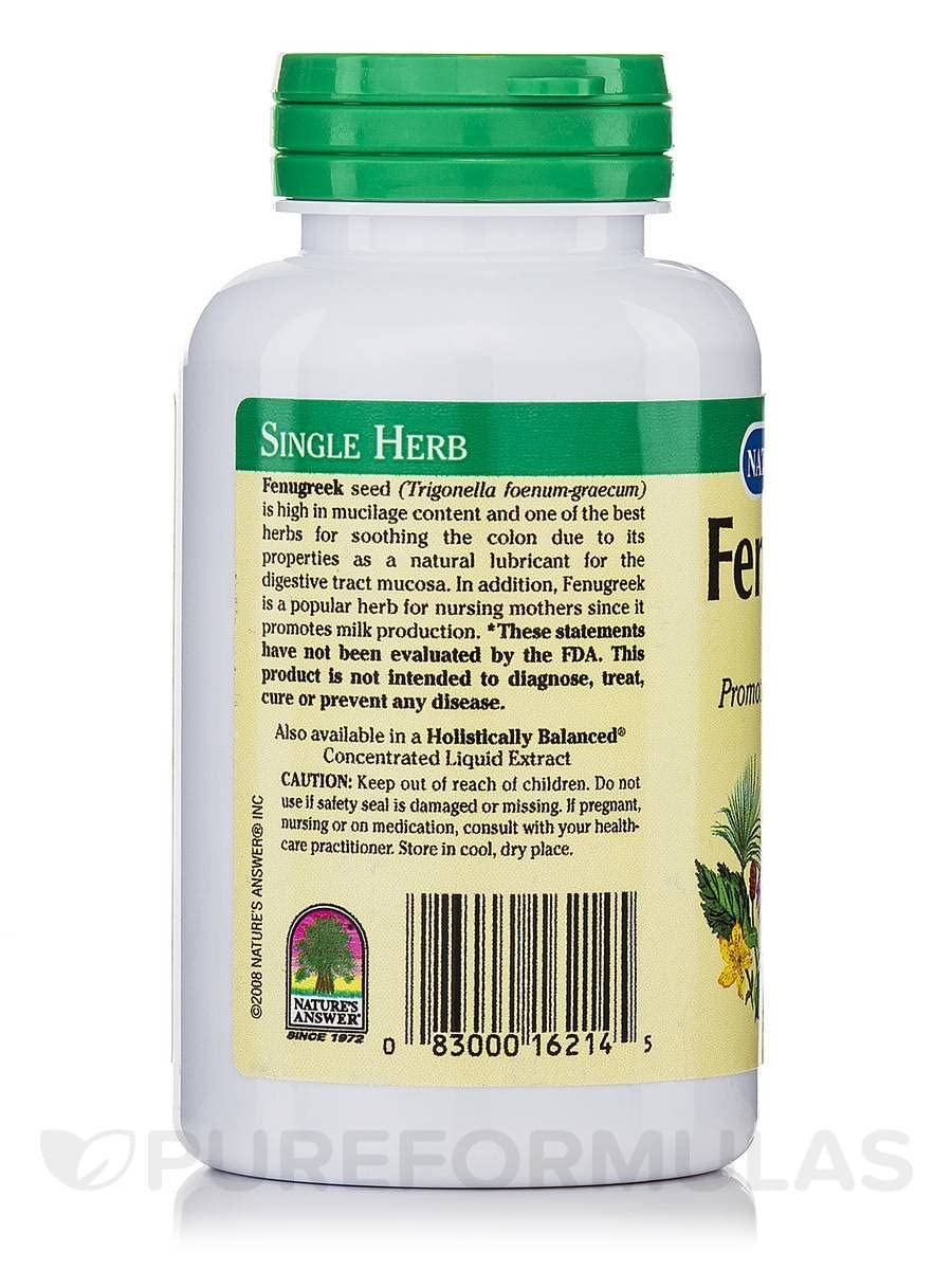 Foto 4 pulgar | Suplemento Nature's Answer Con Semillas De Fenogreco 90 Cápsulas - Venta Internacional.