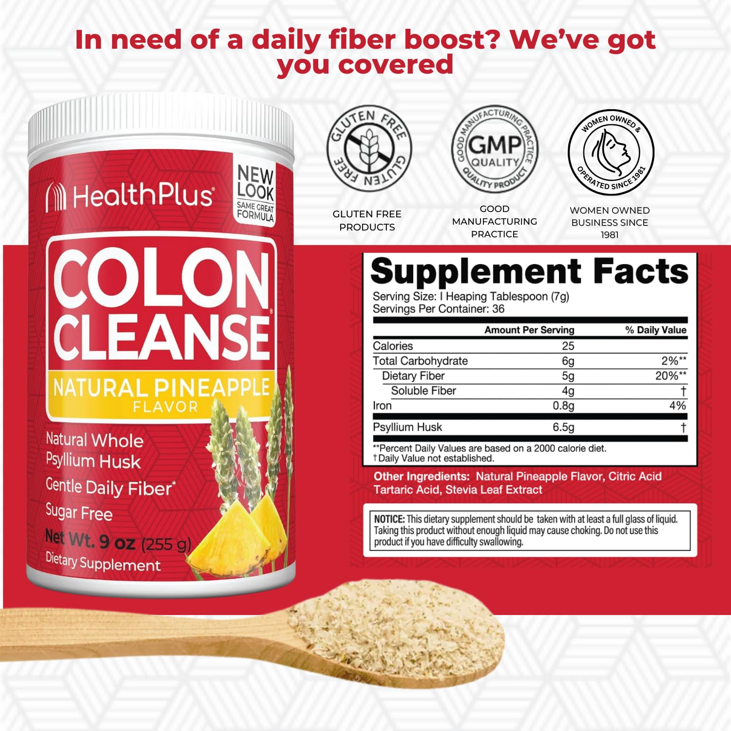 Foto 3 pulgar | Supplement Health Plus Colon Cleanse, Sabor A Piña, 250 Ml - Venta Internacional.