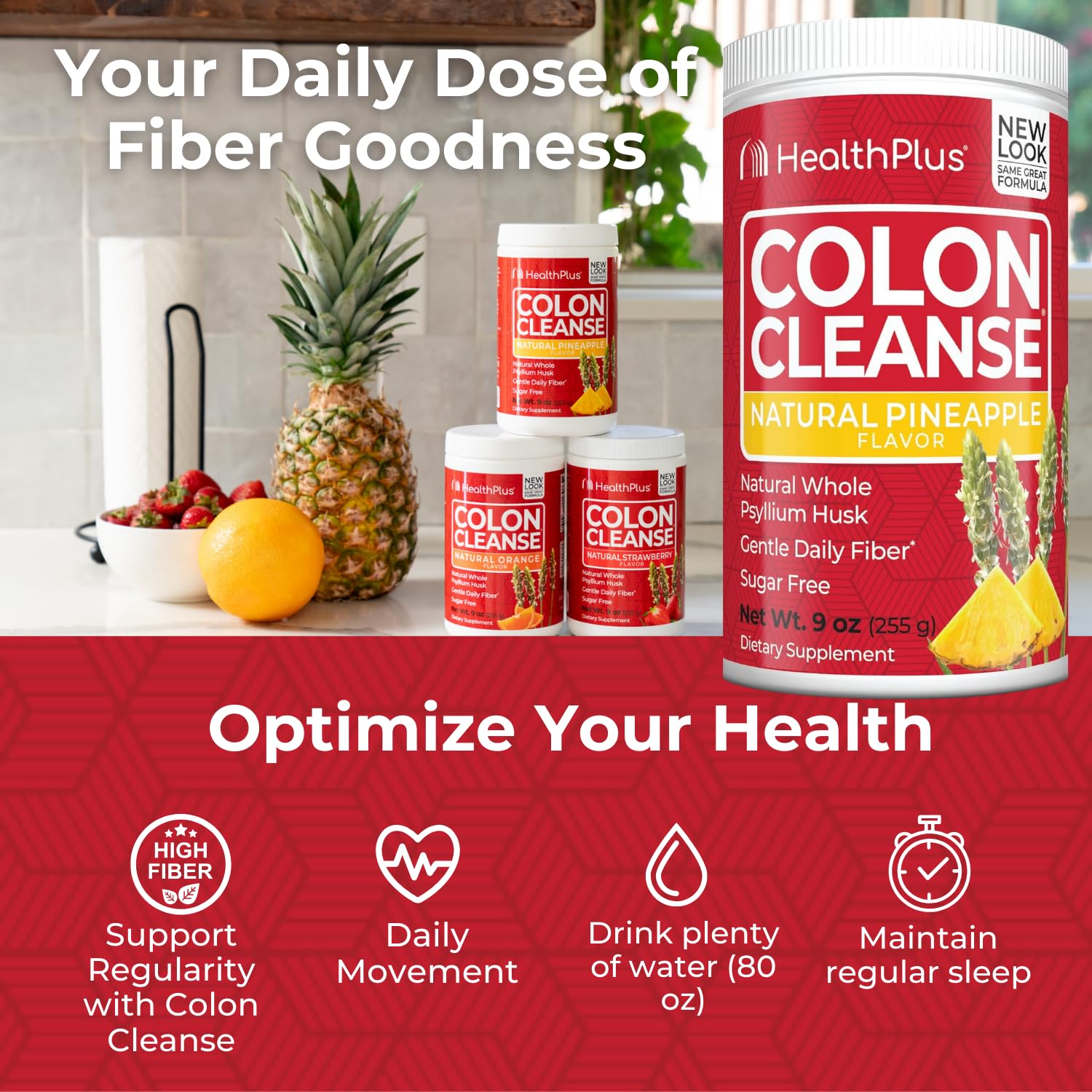 Foto 6 pulgar | Supplement Health Plus Colon Cleanse, Sabor A Piña, 250 Ml - Venta Internacional.