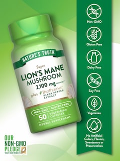 Foto 3 | Suplemento Lions Mane Mushroom, 2100 Mg, 50 Cápsulas, Nature's Truth - Venta Internacional.