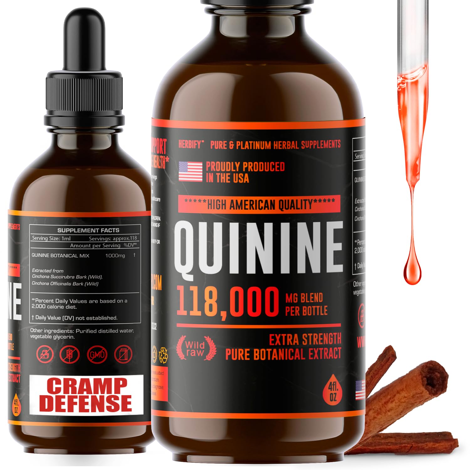 Foto 1 | Tintura De Quinina Herbify Extracto Líquido De Quinina 120 Ml - Venta Internacional.