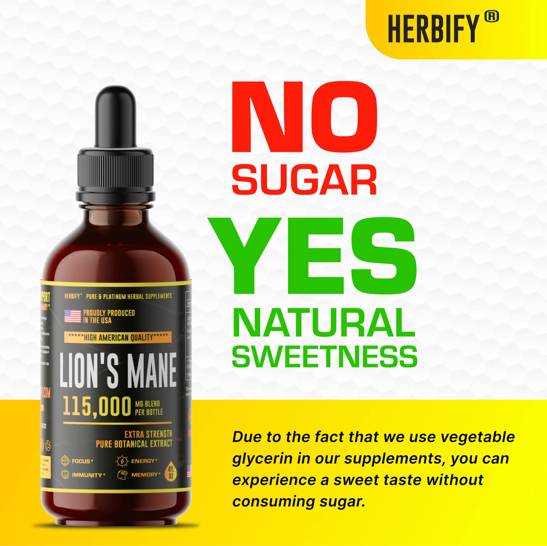 Foto 8 pulgar | Suplemento Herbify Lions Mane Memory Con Extracto Orgánico - Venta Internacional.