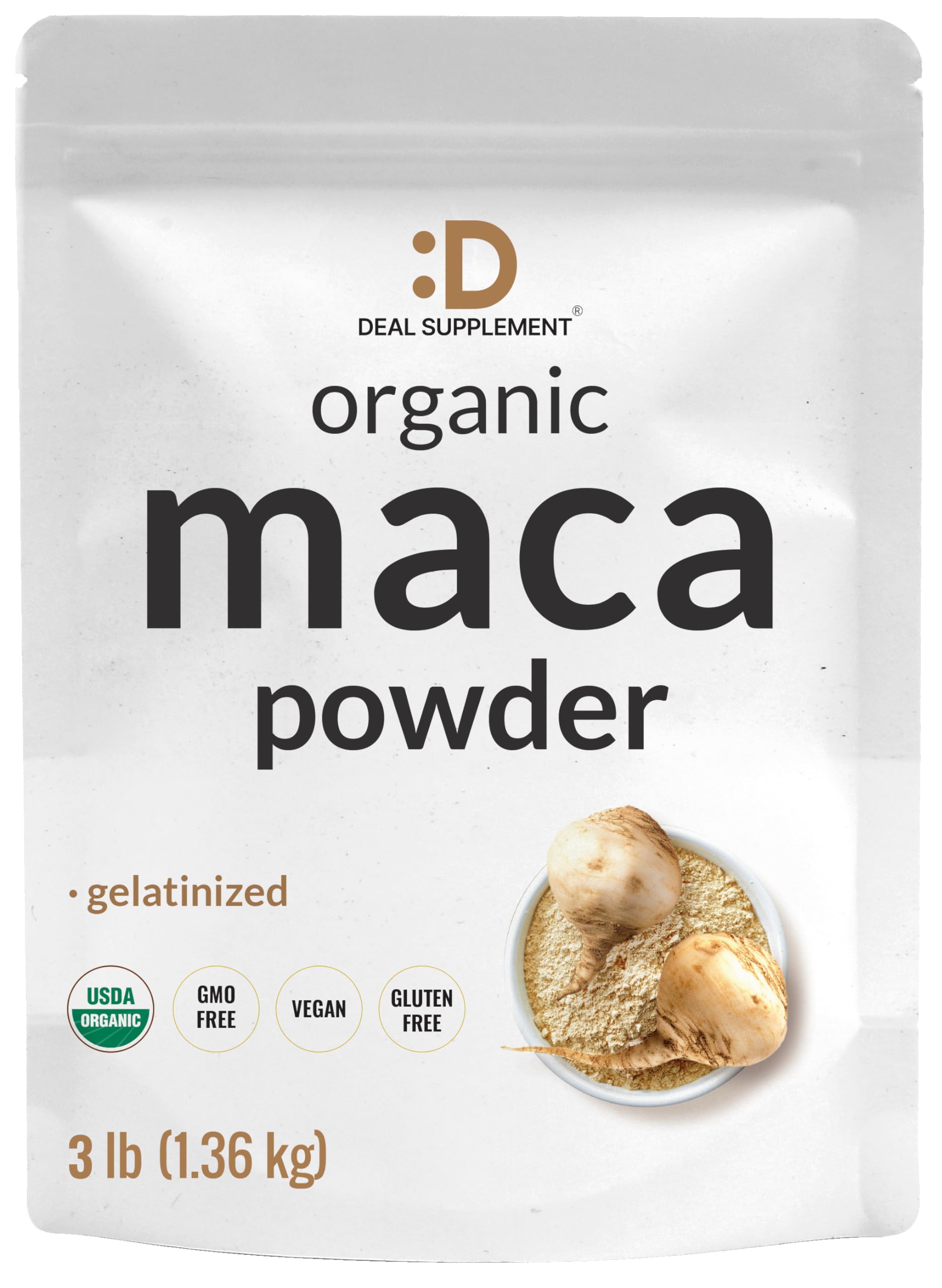 Foto 2 pulgar | Suplemento En Polvo Orgánico De Raíz De Maca Peruana, 1,36 Kg - Venta Internacional.