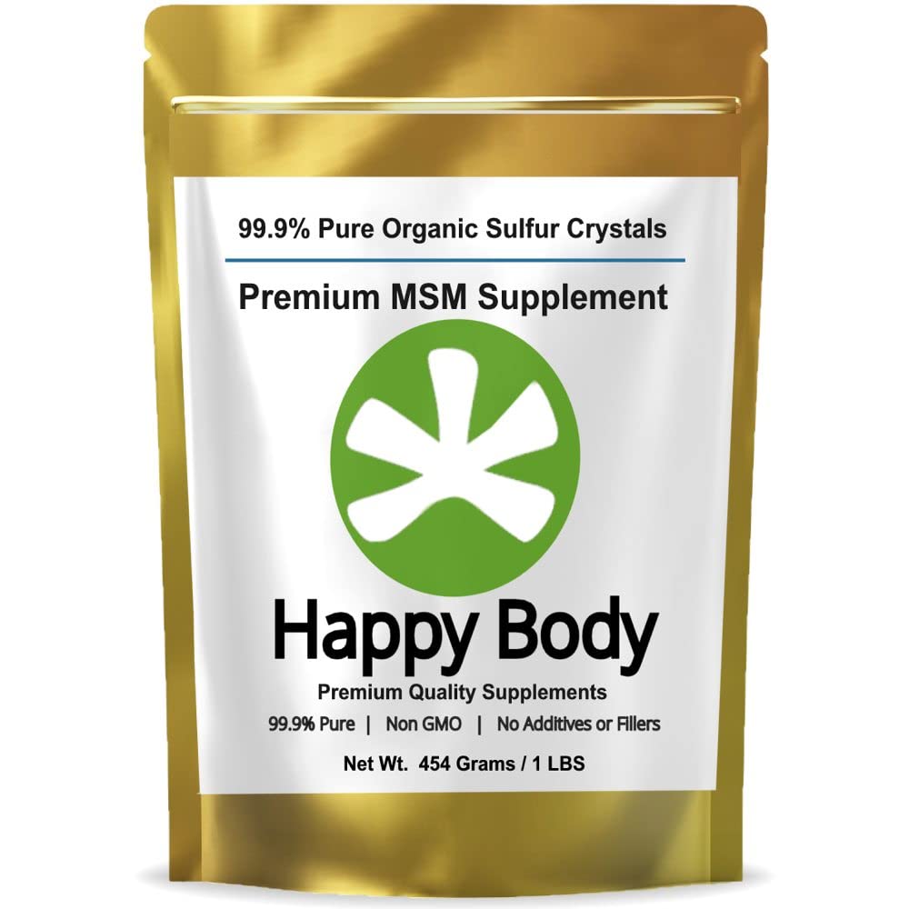 Foto 2 pulgar | Suplemento De Msm Happy Body, Cristales De Azufre Orgánicos, 454 G - Venta Internacional.