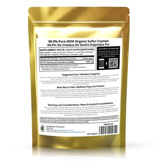 Foto 5 | Suplemento De Msm Happy Body, Cristales De Azufre Orgánicos, 454 G - Venta Internacional.