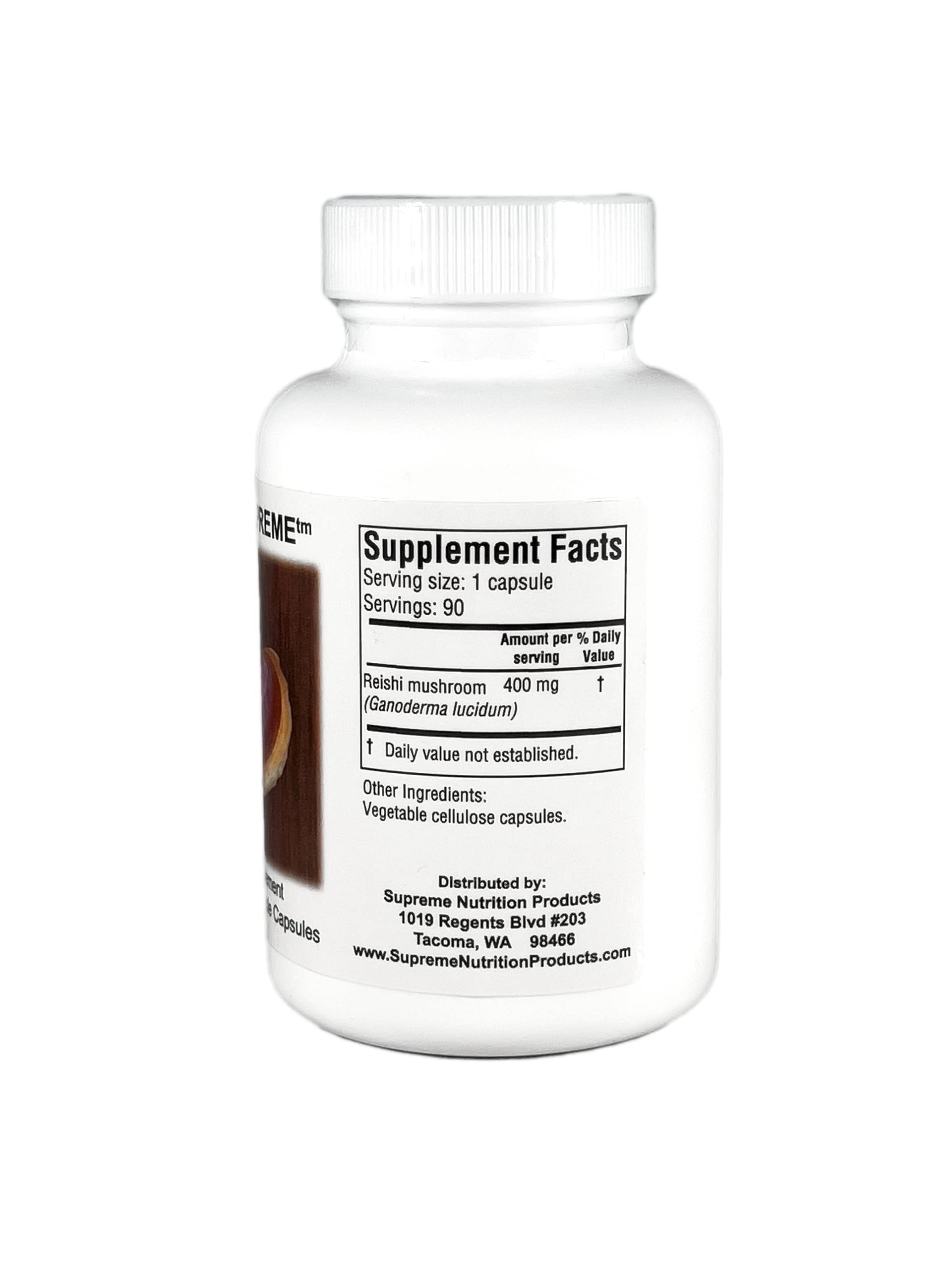 Foto 2 | Cápsulas Reishi Supreme Ling Zhi De Supreme Nutrition 90 - Venta Internacional.