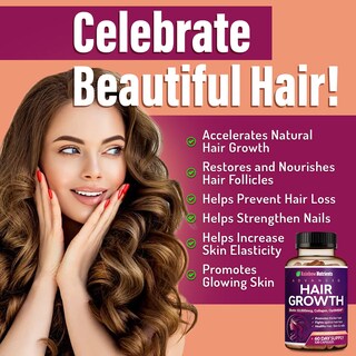 Foto 3 | Vitaminas Para El Crecimiento Del Cabello, Rainbow Nutrients, Biotina, 10,000 Mcg, Mujeres - Venta Internacional.