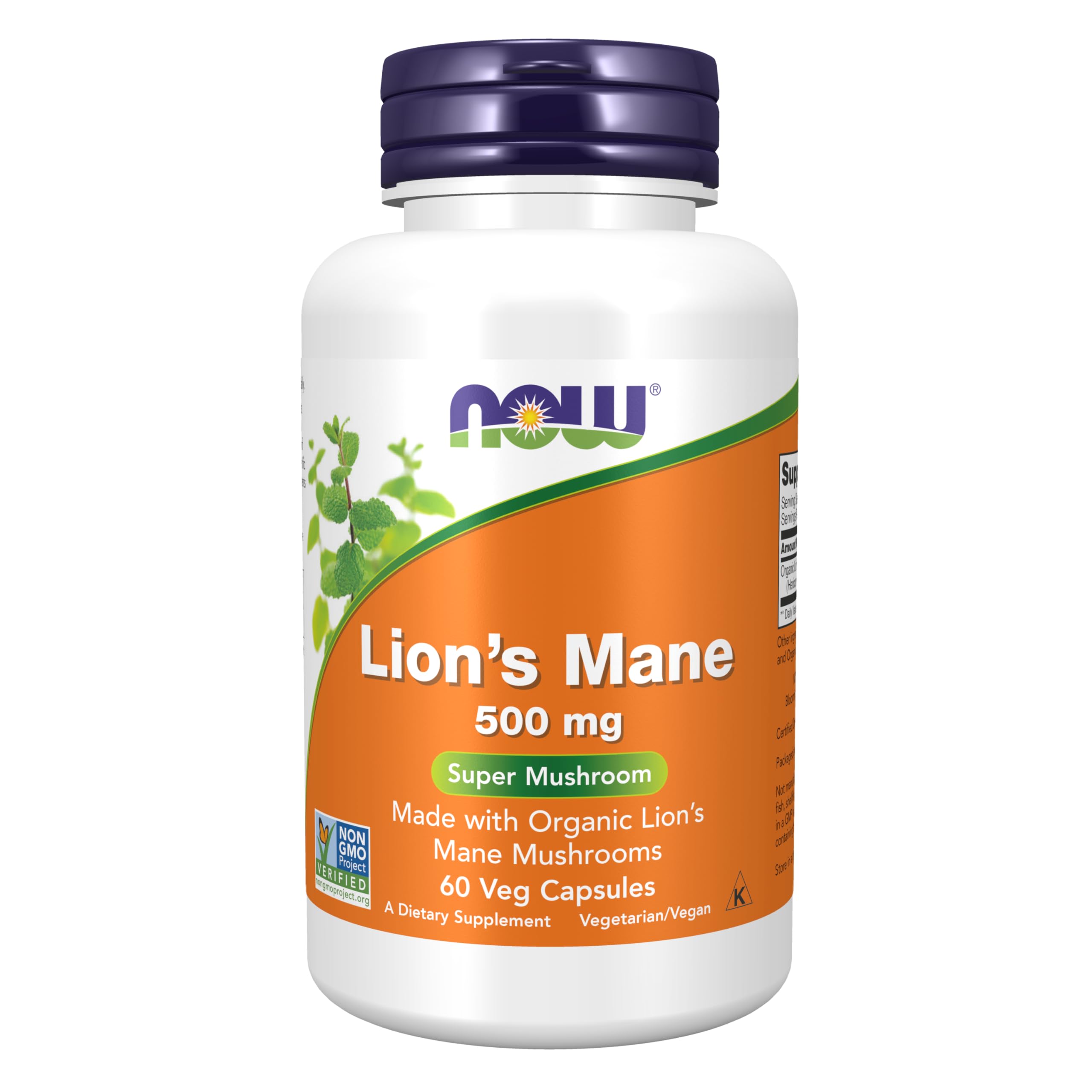 Foto 2 pulgar | Suplemento Now Foods Lion's Mane, 500 Mg, 60 Cápsulas Vegetarianas - Venta Internacional.