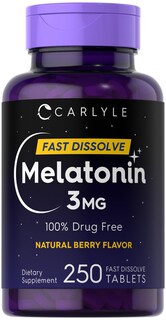 Foto 1 | Suplemento De Melatonina Carlyle, 3 Mg, De Disolución Rápida, 250 Comprimidos - Venta Internacional.