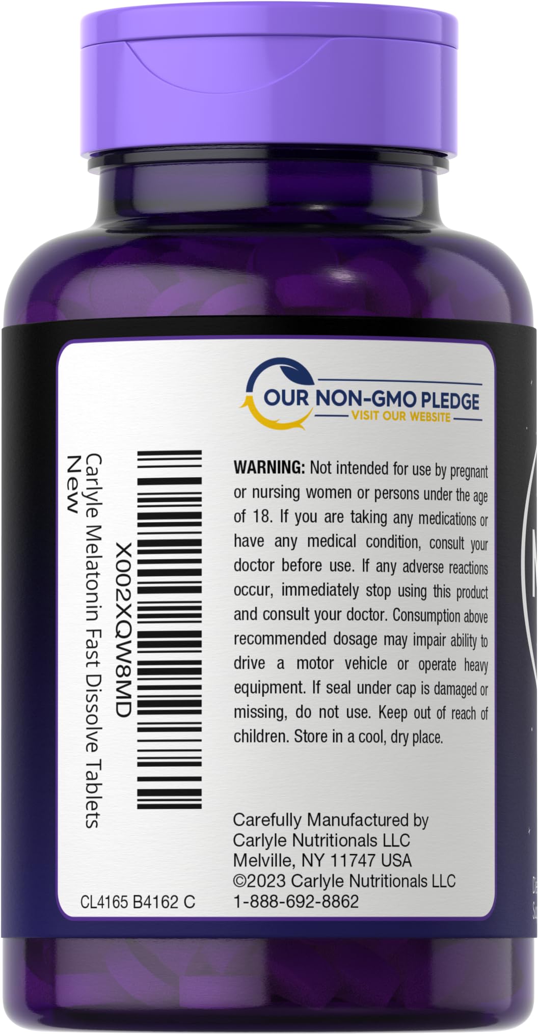 Foto 4 pulgar | Suplemento De Melatonina Carlyle, 3 Mg, De Disolución Rápida, 250 Comprimidos - Venta Internacional.