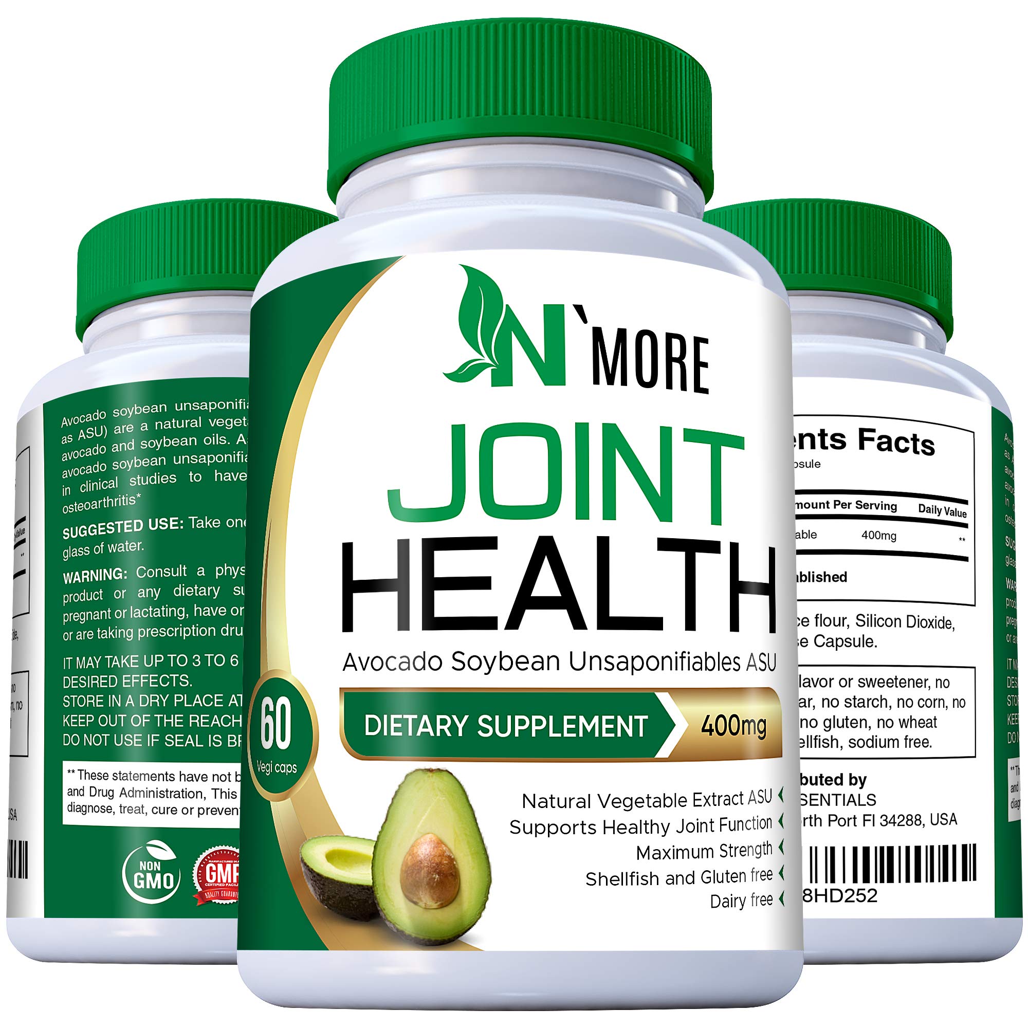 Foto 3 pulgar | Suplemento Insaponificables De Soja Y Aguacate N'more 400 Mg X 60 - Venta Internacional.