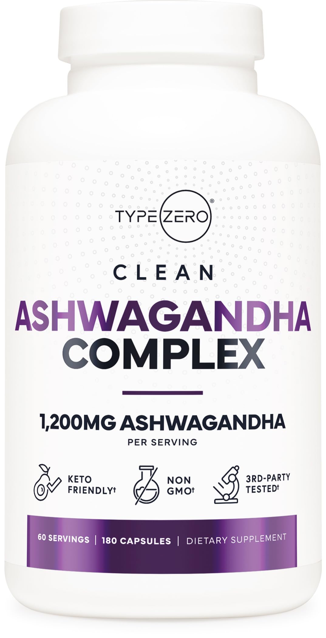 Suplemento Type Zero Ksm-66 Extracto De Raíz De Ashwagandha 1200 Mg - Venta Internacional.