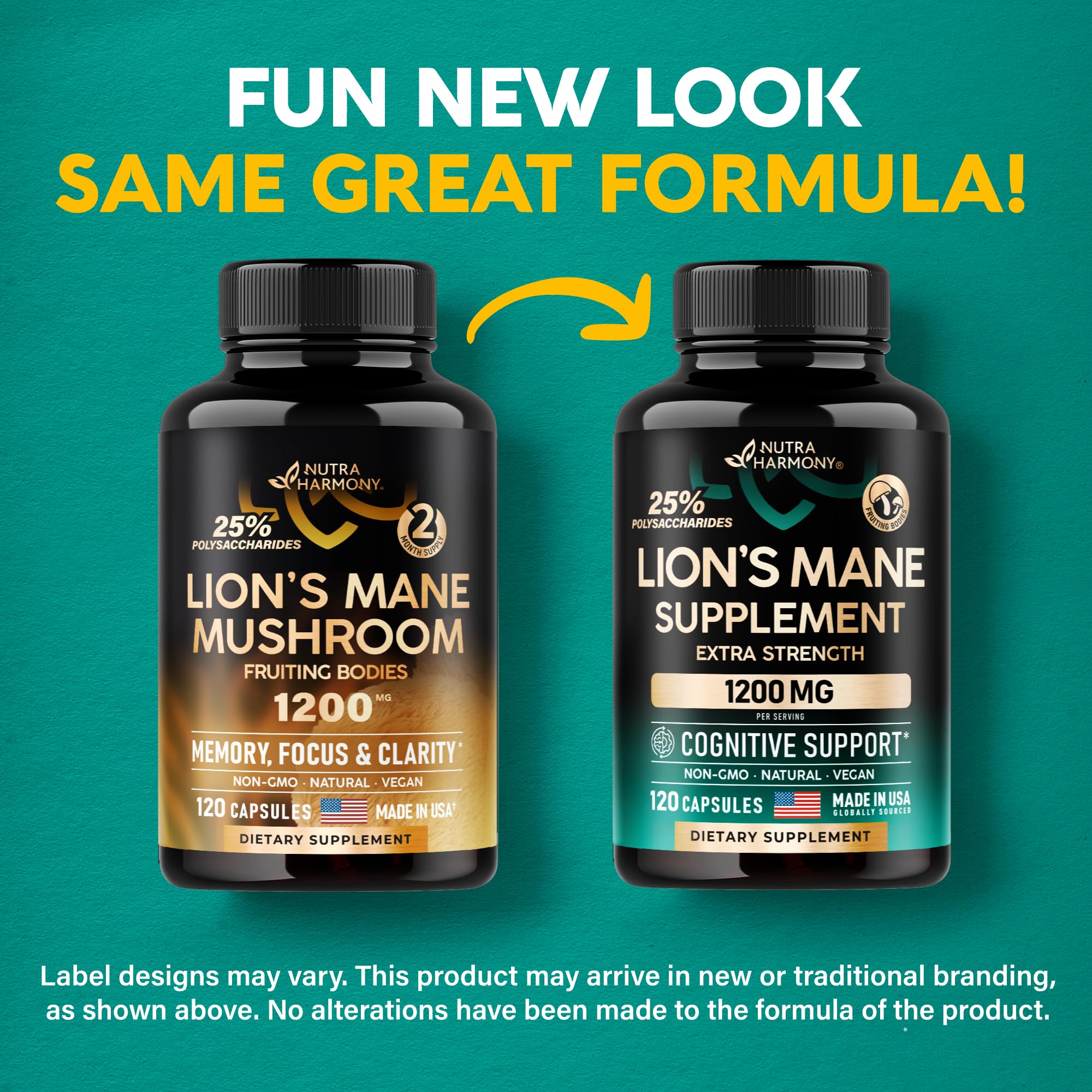Foto 7 pulgar | Suplemento Nutraharmony Organic Lions Mane 120 Cápsulas - Venta Internacional.