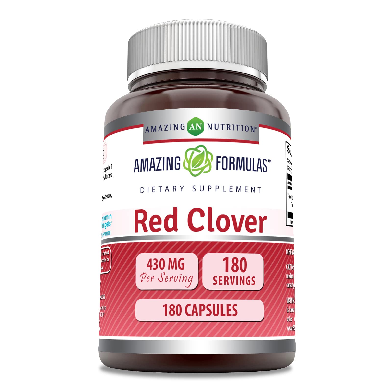 Suplemento Amazing Formulas Red Clover 430 Mg 180 Cápsulas - Venta Internacional.