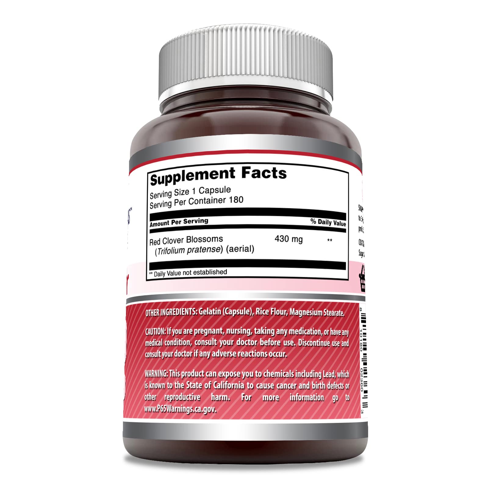 Foto 3 pulgar | Suplemento Amazing Formulas Red Clover 430 Mg 180 Cápsulas - Venta Internacional.