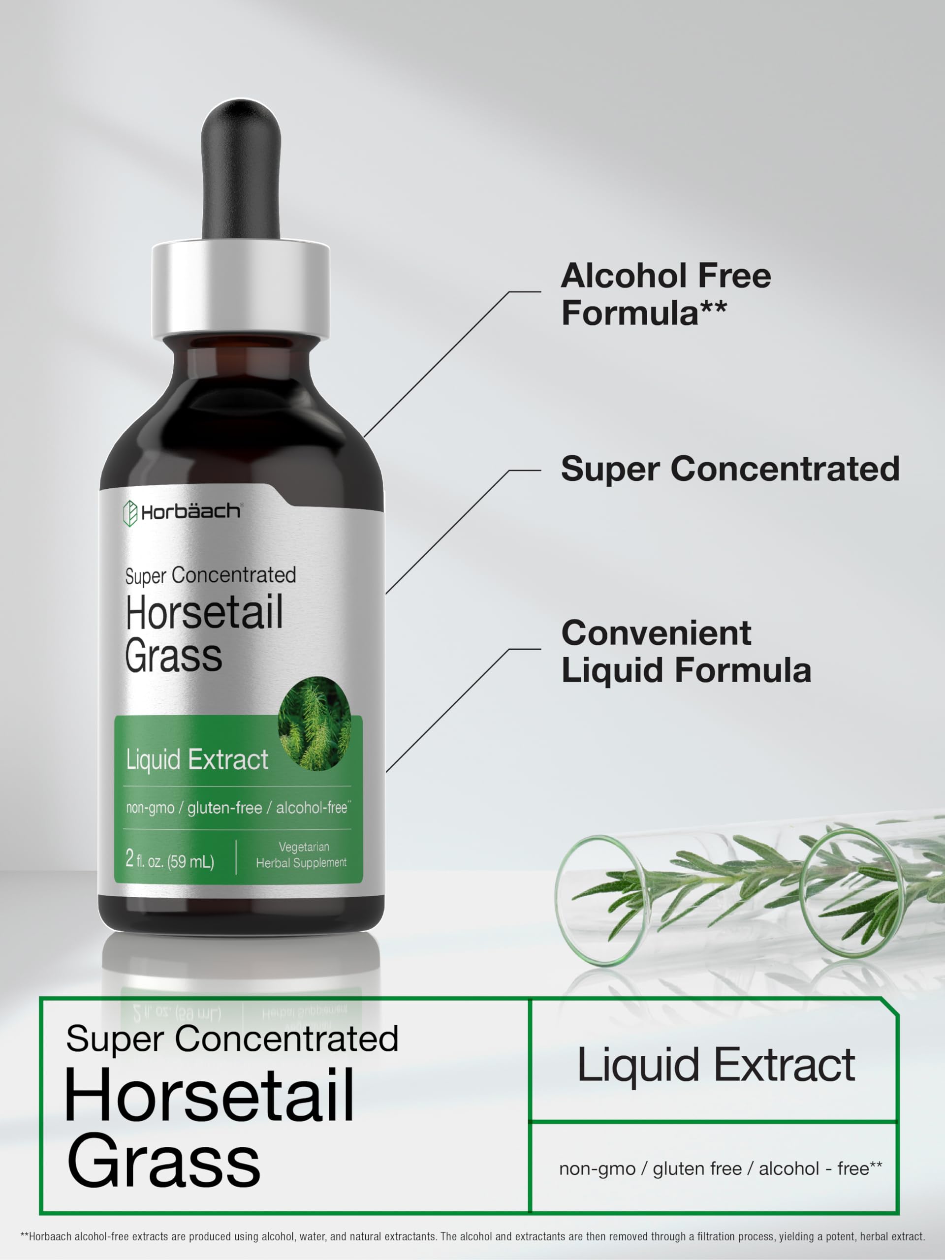 Foto 4 | Suplemento De Extracto Líquido De Hierba De Cola De Caballo Horbäach, 60 Ml - Venta Internacional.