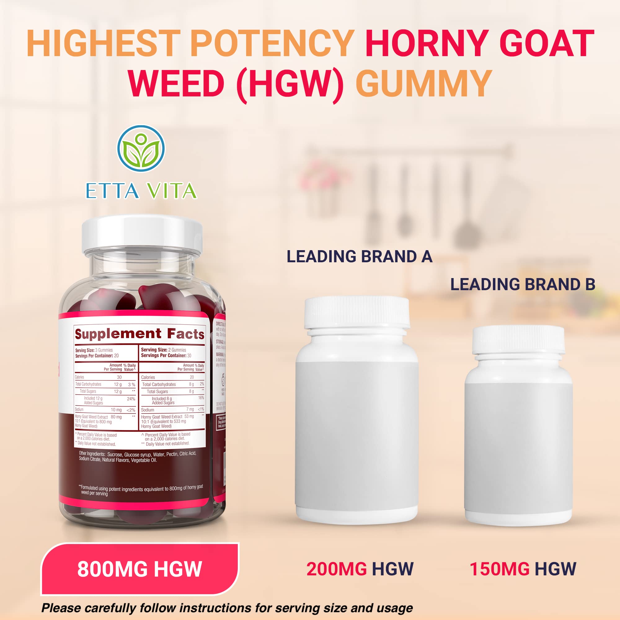 Foto 5 pulgar | Gomitas Purify Life Horny Goat Weed De Supplement, 60 Unidades, 800 Mg - Venta Internacional.