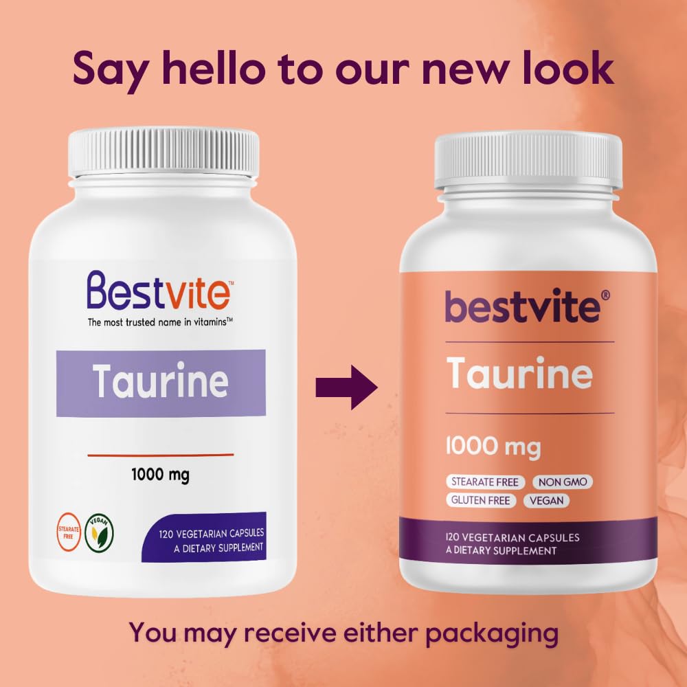Foto 4 pulgar | Suplemento Bestvite De Taurina 1000 Mg 120 Cápsulas Veganas - Venta Internacional.