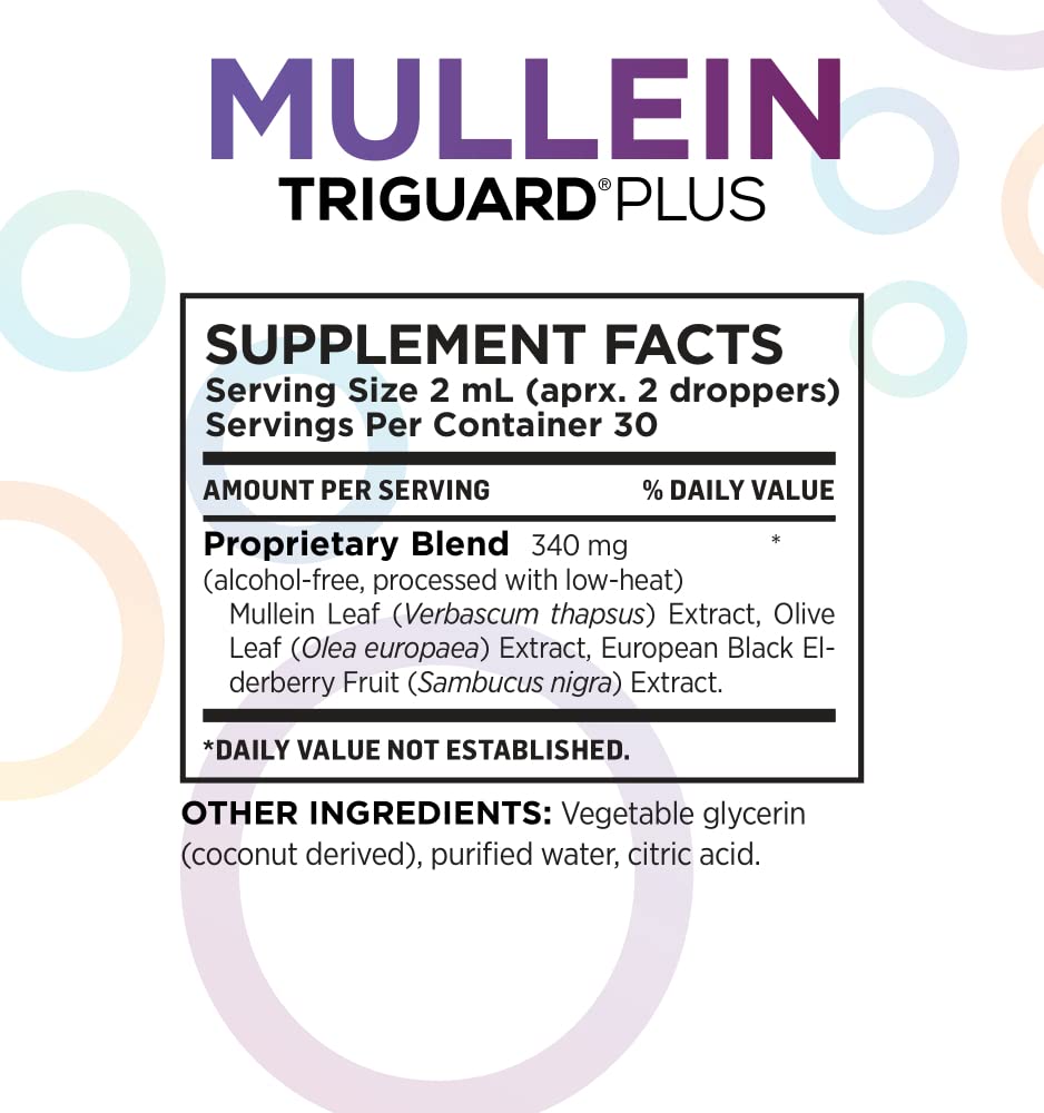 Foto 6 pulgar | Sirope Oxygen Nutrition Triguard Mullein Plus 60 Ml - Venta Internacional.