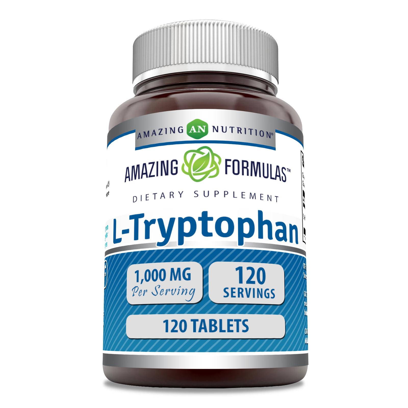 Foto 2 pulgar | Suplemento De Tabletas De L-triptófano De 1000 Mg De Amazing Formulas X120 - Venta Internacional.