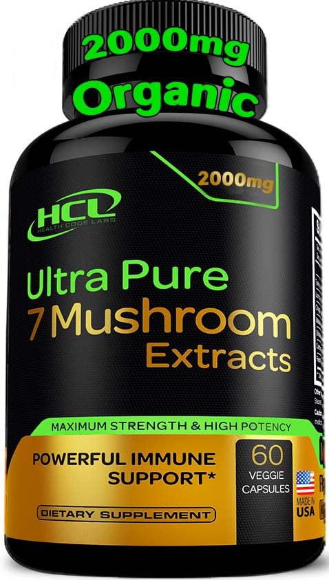 Foto 2 pulgar | Suplemento De Extractos De Hongos Hcl Herbal Code Labs 2000 Mg - Venta Internacional.
