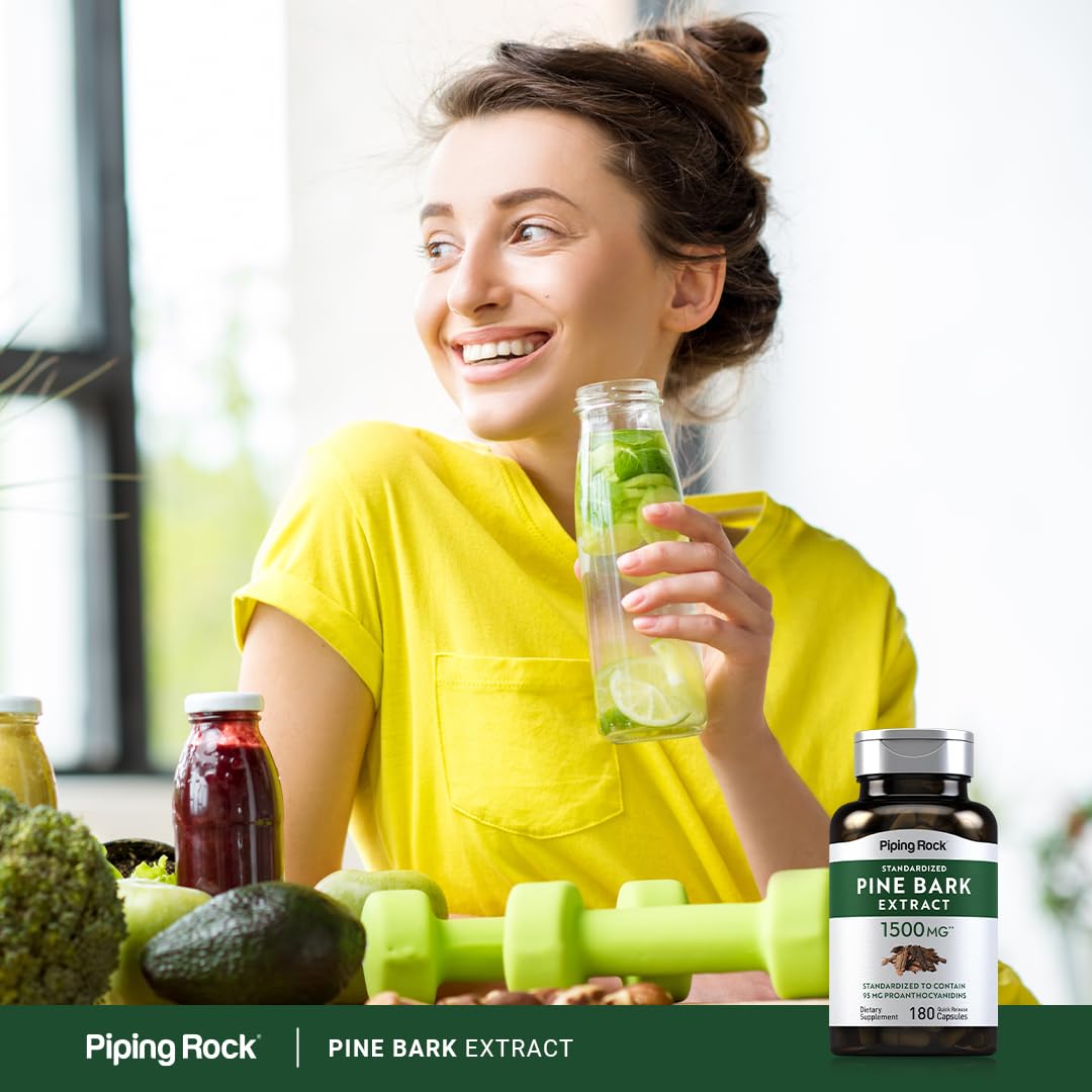 Foto 6 | Suplemento De Extracto De Corteza De Pino Piping Rock 1500 Mg 180 Cápsulas - Venta Internacional.