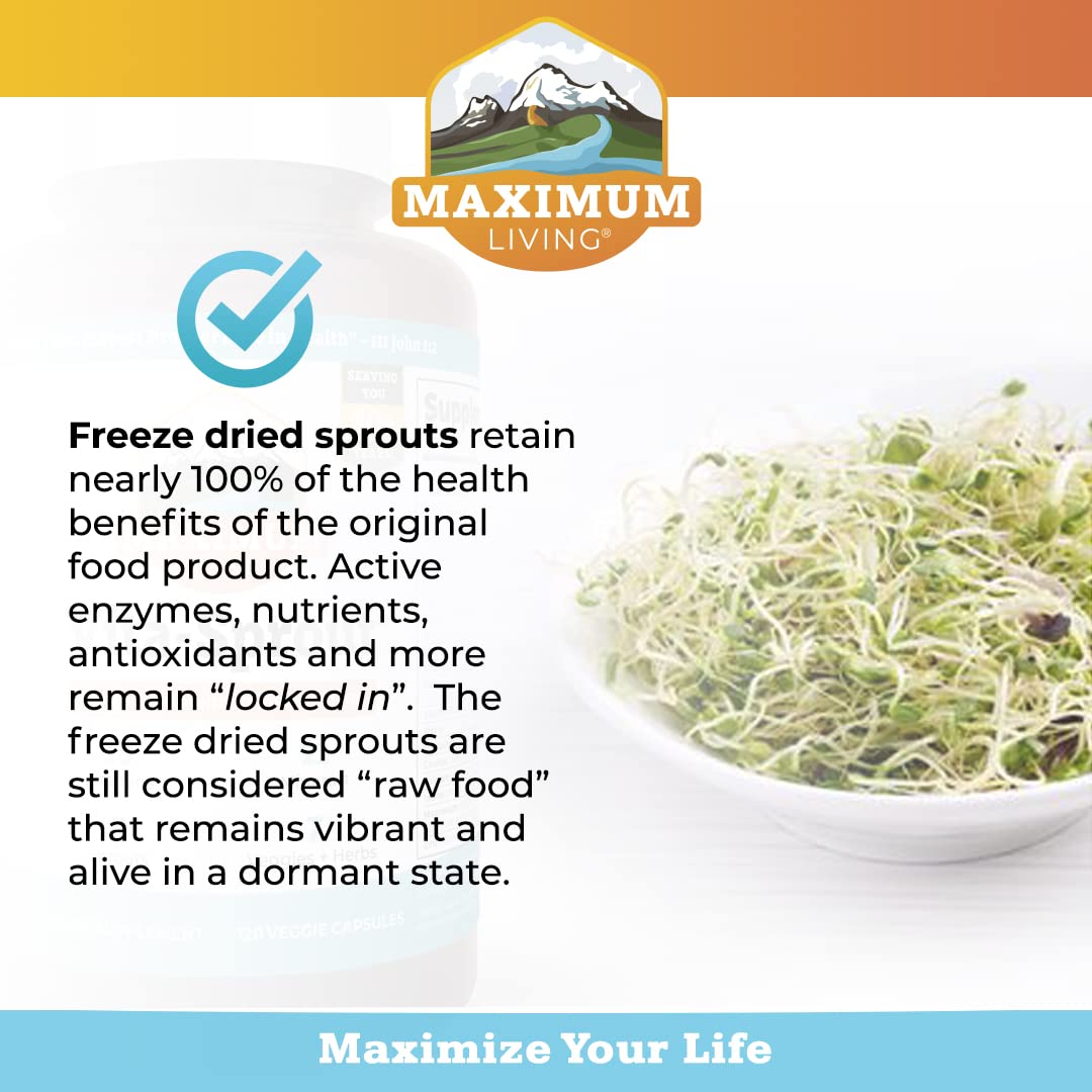 Foto 5 | Suplemento Maximum Living Vita-sprout Whole-food 120 Cápsulas - Venta Internacional.