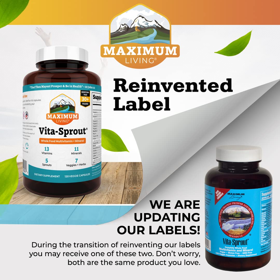Foto 6 | Suplemento Maximum Living Vita-sprout Whole-food 120 Cápsulas - Venta Internacional.