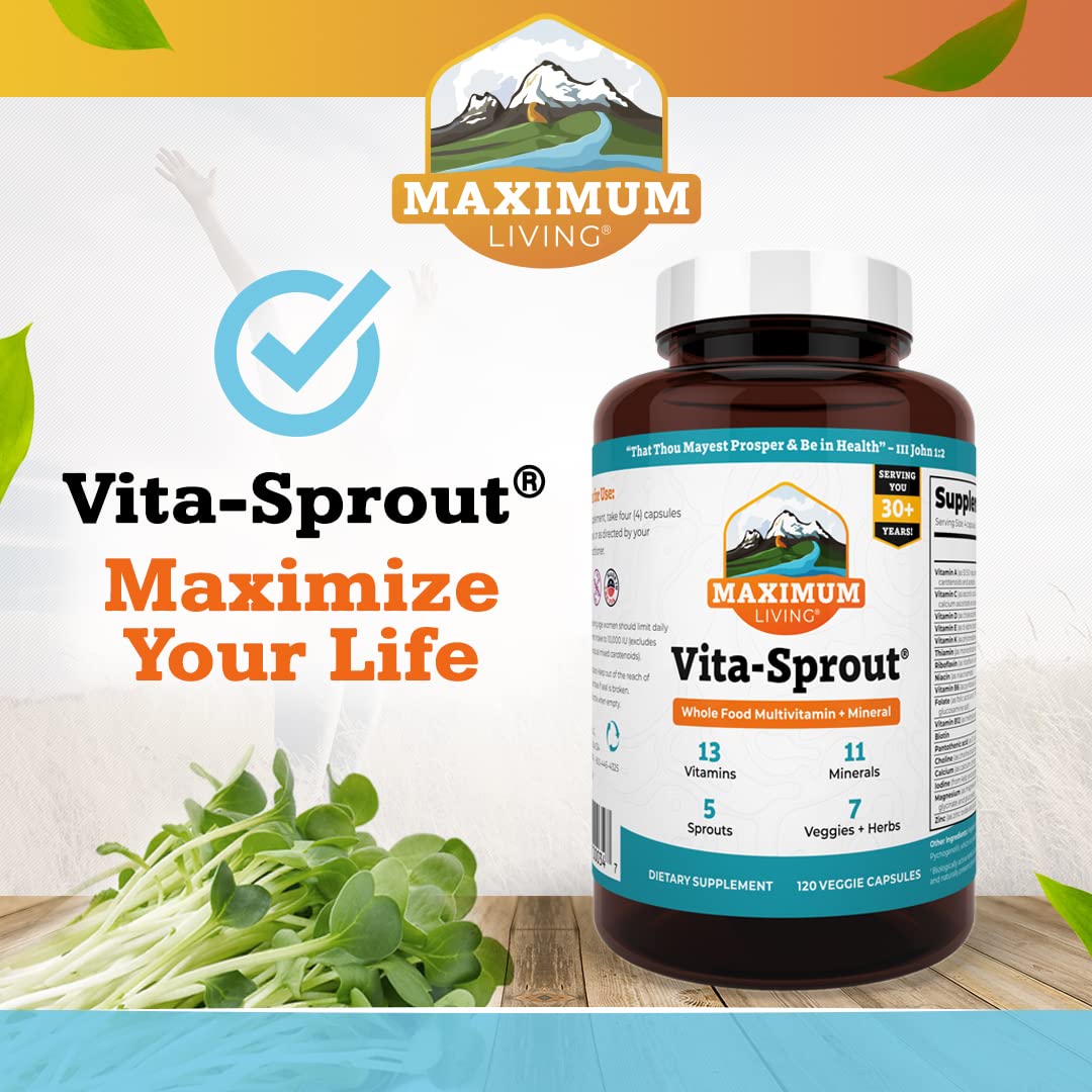 Foto 8 pulgar | Suplemento Maximum Living Vita-sprout Whole-food 120 Cápsulas - Venta Internacional.