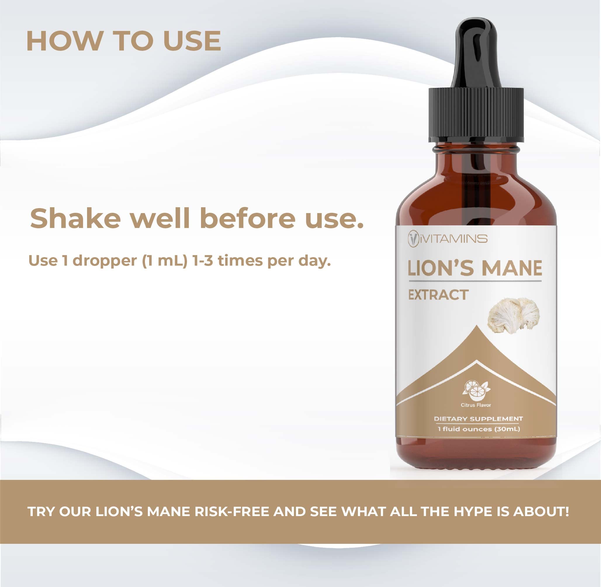Foto 4 pulgar | Suplemento Ivitamins Lions Mane Liquid 30 Ml - Venta Internacional.