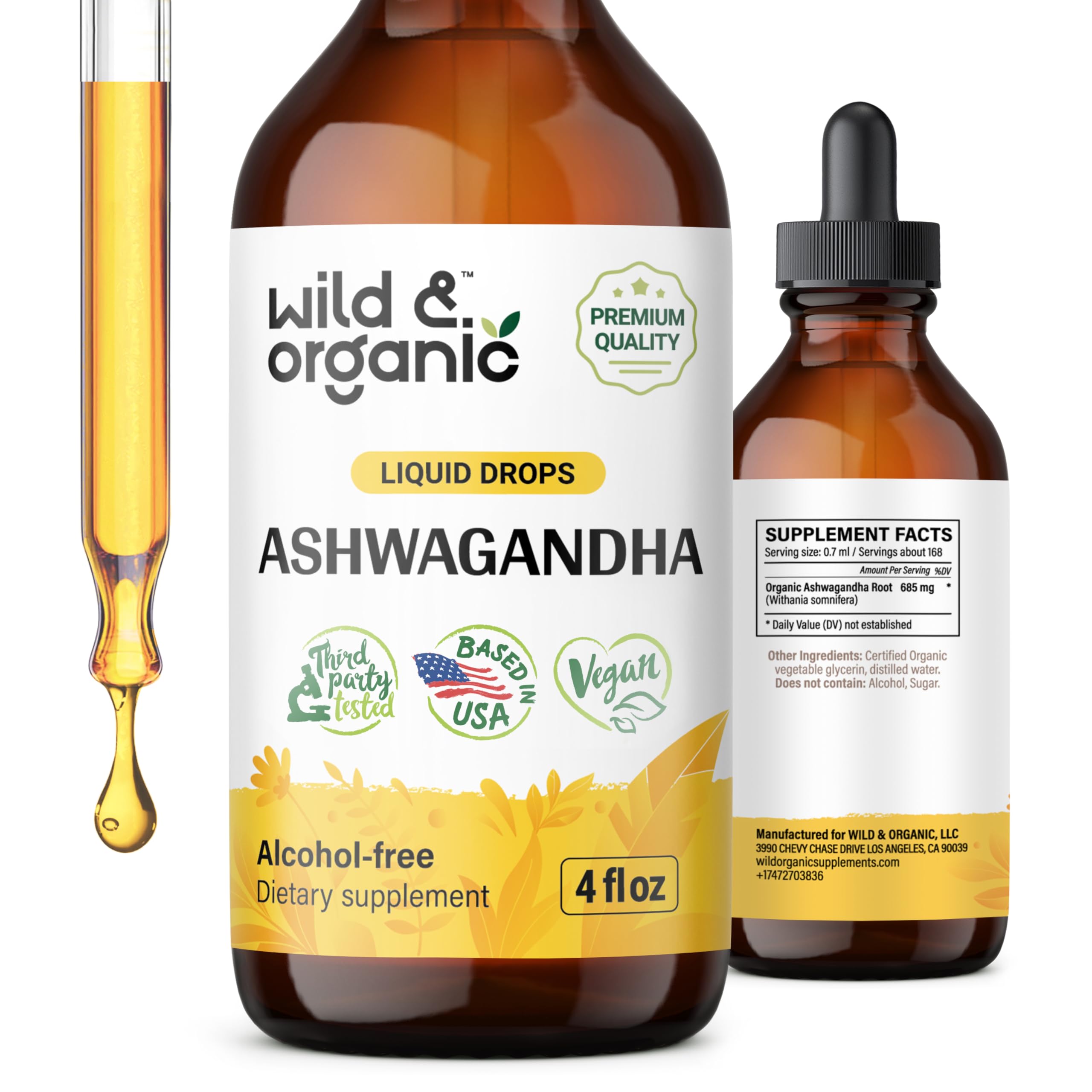 Foto 2 pulgar | Suplemento De Gotas De Ashwagandha Salvaje Y Orgánico De 120 Ml Para Mejorar El Estado De Ánimo - Venta Internacional.