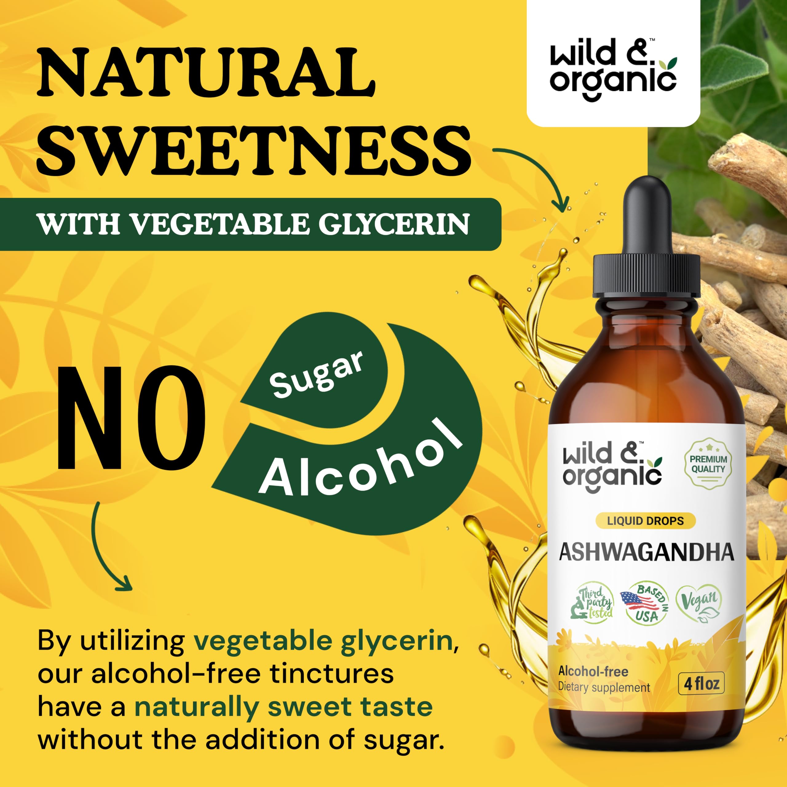 Foto 7 pulgar | Suplemento De Gotas De Ashwagandha Salvaje Y Orgánico De 120 Ml Para Mejorar El Estado De Ánimo - Venta Internacional.