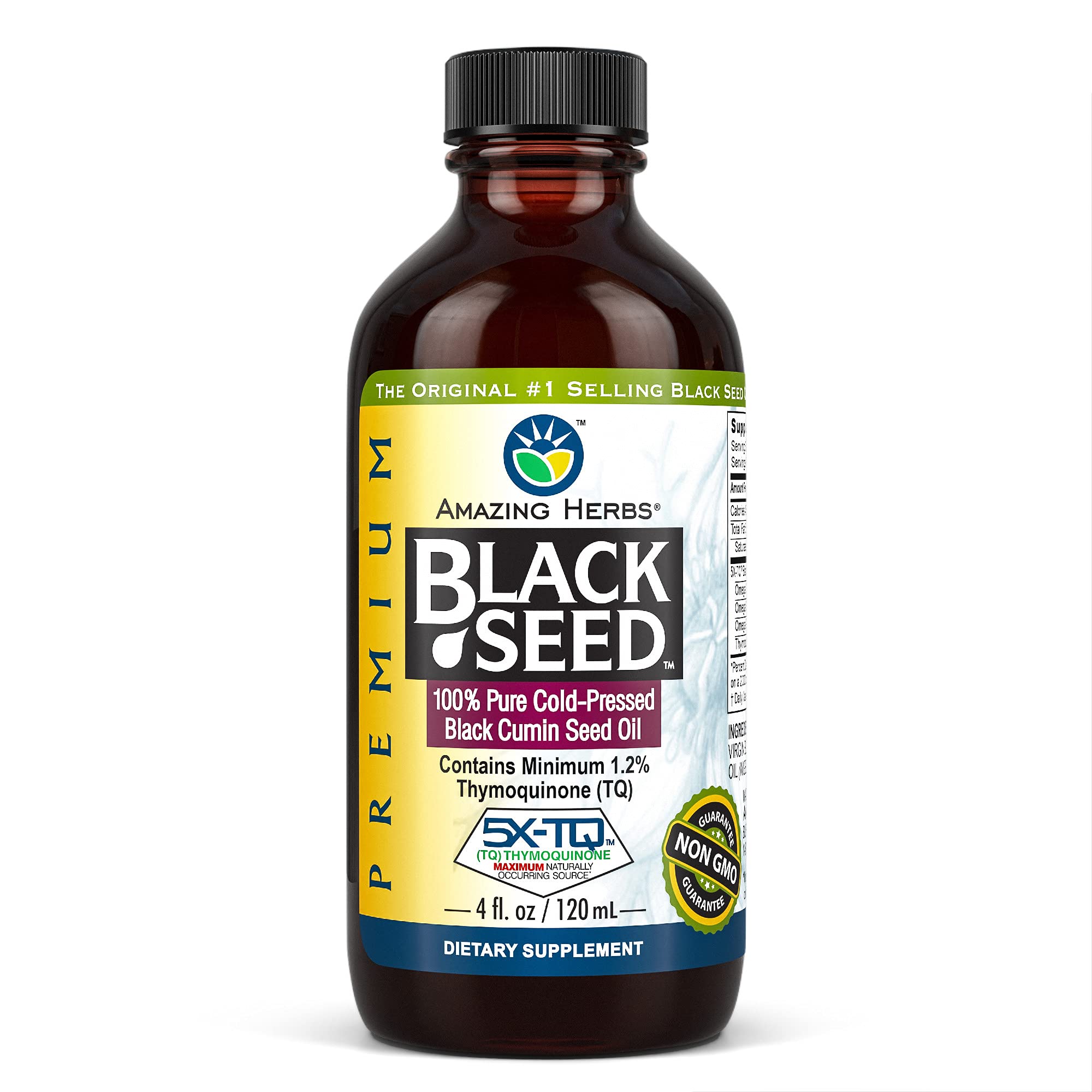 Foto 2 pulgar | Aceite De Semillas Negras Amazing Herbs Premium, 120 Ml, Prensado En Frío - Venta Internacional.