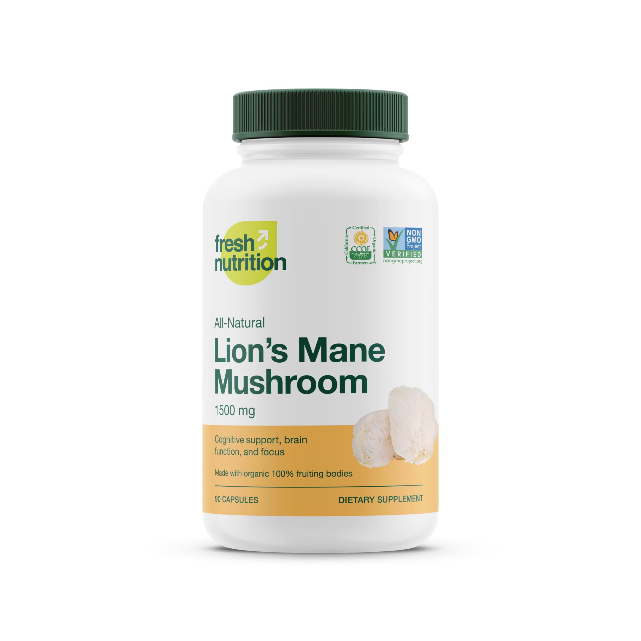Foto 1 | Cápsula Orgánica Con Melena De León Y Hongos Supplement Fresh Nutrition - Venta Internacional.