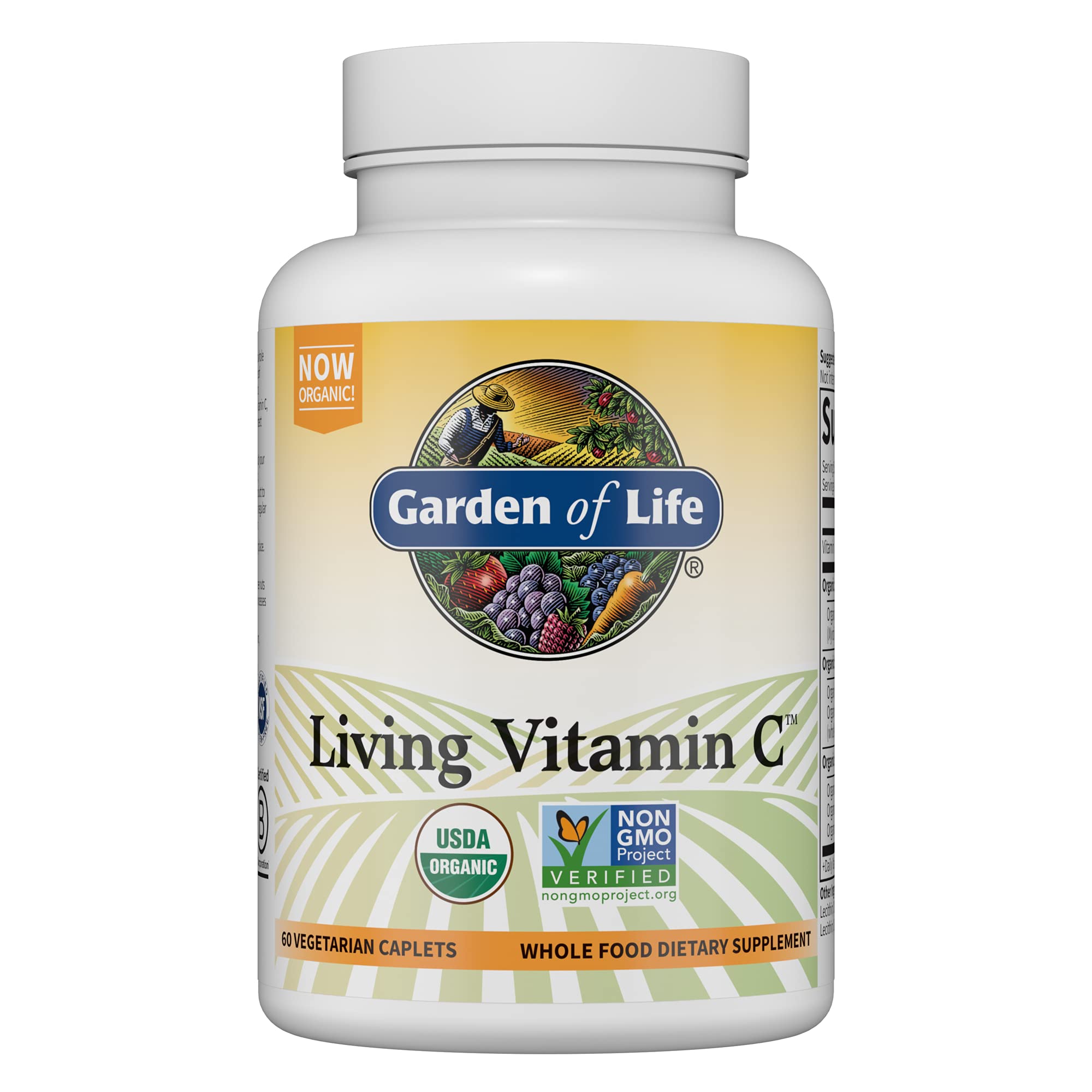 Foto 2 pulgar | Suplemento Garden Of Life Living Vitamina C 60 Comprimidos - Venta Internacional.