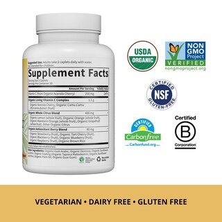 Foto 5 | Suplemento Garden Of Life Living Vitamina C 60 Comprimidos - Venta Internacional.