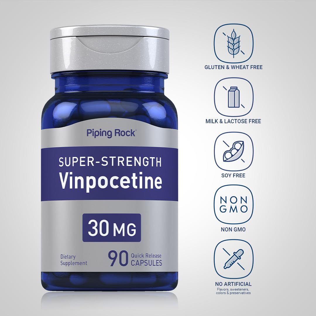 Foto 4 pulgar | Suplemento Piping Rock Vinpocetina 30 Mg 90 Cápsulas - Venta Internacional.
