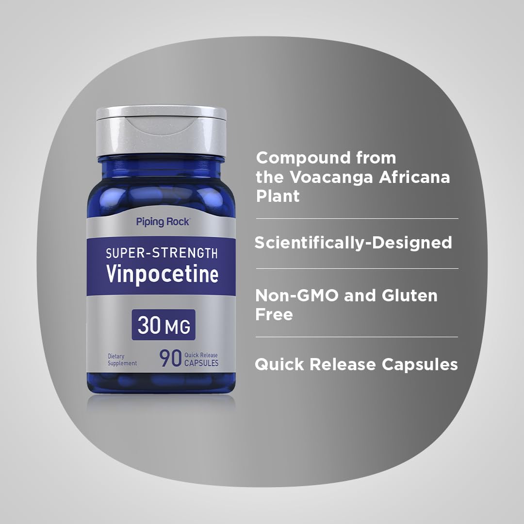 Foto 5 pulgar | Suplemento Piping Rock Vinpocetina 30 Mg 90 Cápsulas - Venta Internacional.