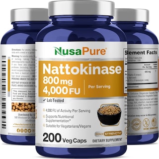 Foto 4 | Suplemento Nusapure Nattokinase 800 Mg 200 Cápsulas Vegetarianas - Venta Internacional.