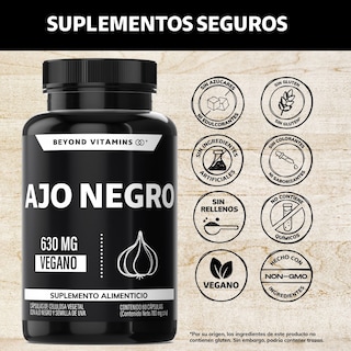 Foto 2 | Suplemento Alimenticio Beyond Vitamins Ajo Negro 630mg Con Semilla De Uva 60 Cápsulas