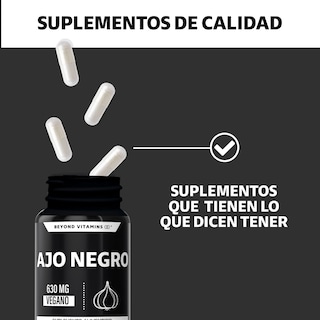 Foto 3 | Suplemento Alimenticio Beyond Vitamins Ajo Negro 630mg Con Semilla De Uva 60 Cápsulas