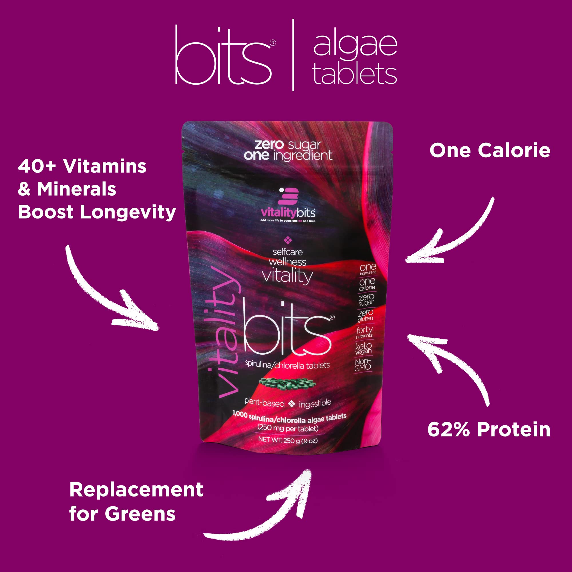 Foto 6 | Suplemento Energybits Vitalitybits De Espirulina Y Cloro Orgánicos - Venta Internacional.