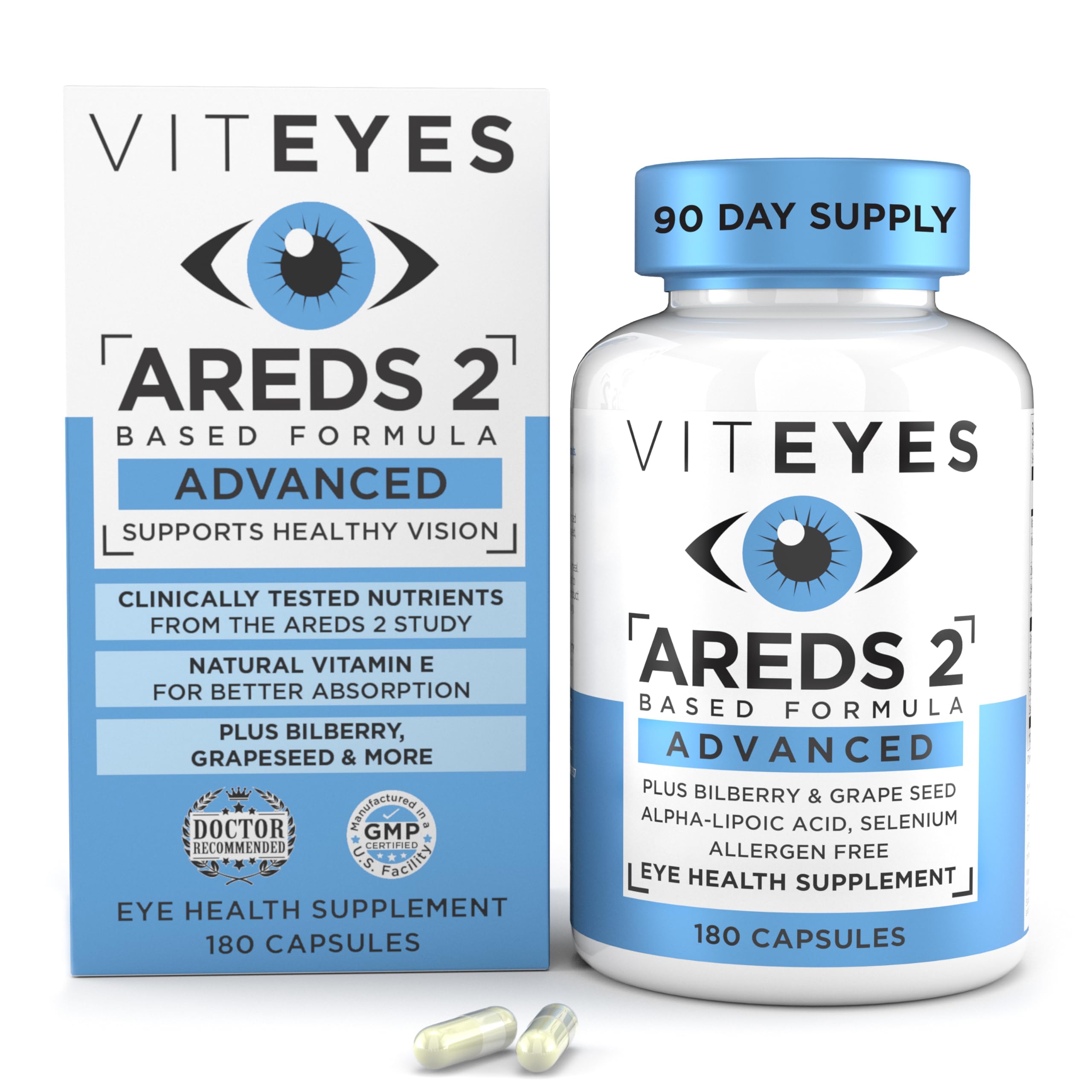 Foto 2 pulgar | Suplemento Viteyes Areds 2 Advanced Macular Support 180 Tabletas - Venta Internacional.