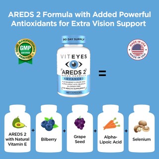 Foto 2 | Suplemento Viteyes Areds 2 Advanced Macular Support 180 Tabletas - Venta Internacional.